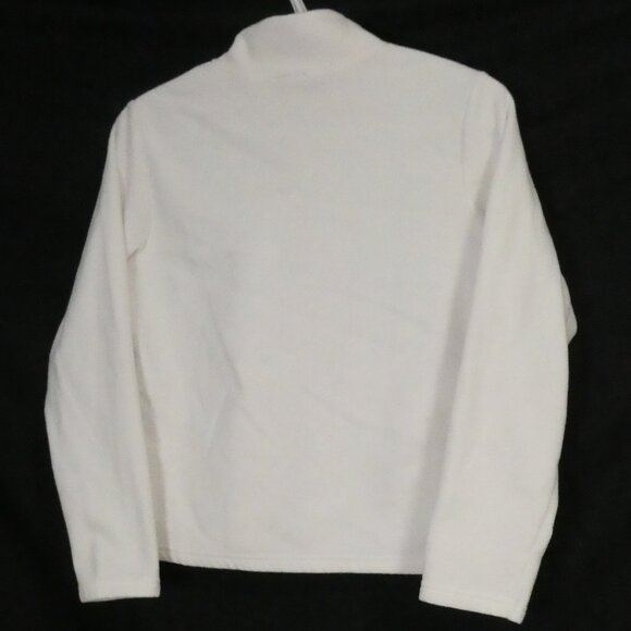 Y2K | OLD NAVY | size 14 | White Fleece Partial Zip-Up Pullover Shirt - Picture 2 of 14